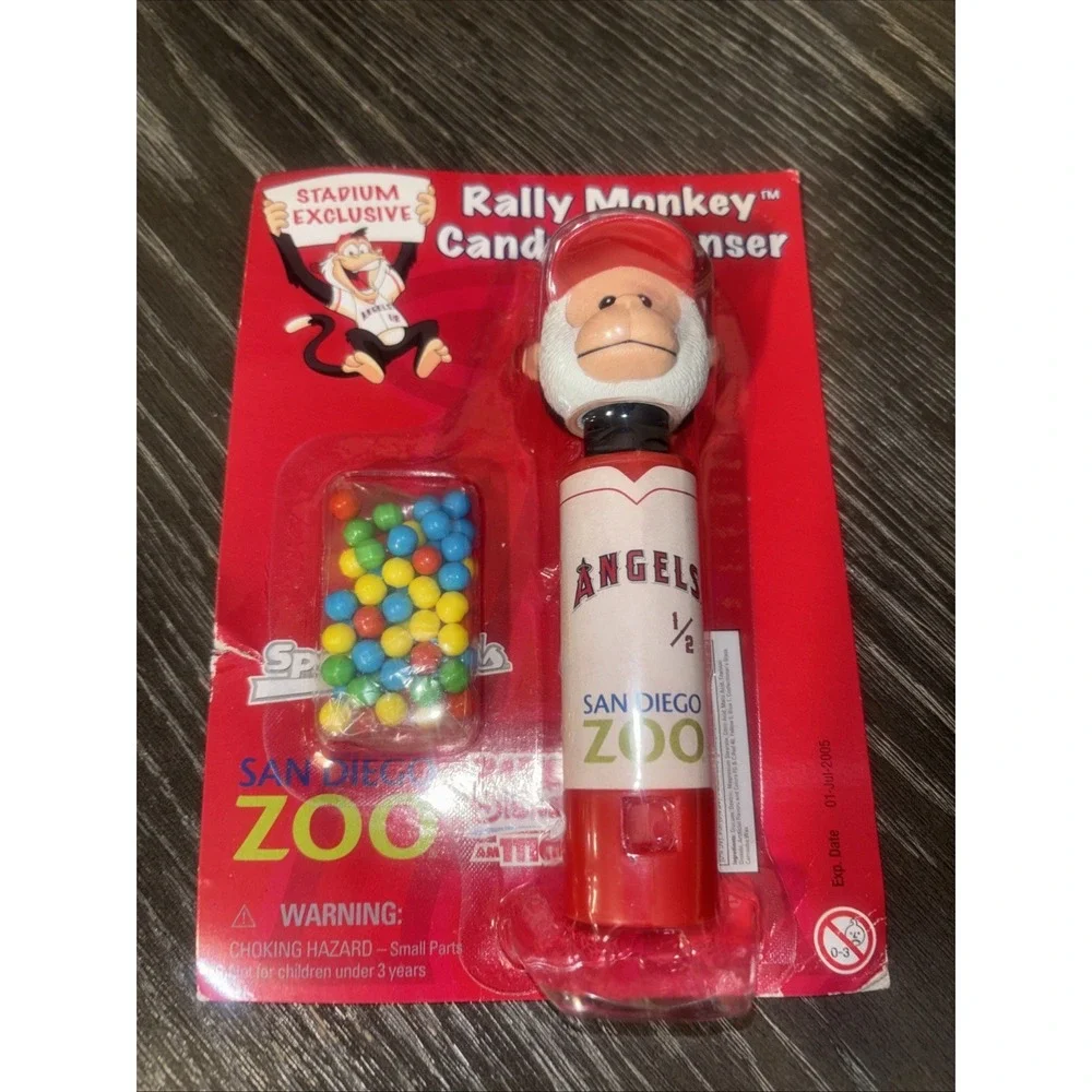 Vintage NOS Anaheim Angels Rally Monkey Candy Dispenser San Diego‎ Zoo JBx21